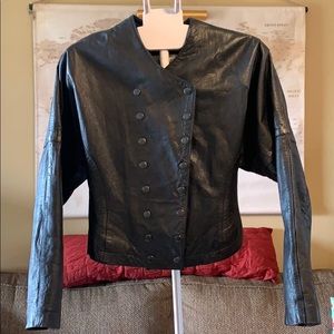 Vintage Leather Moto Jacket